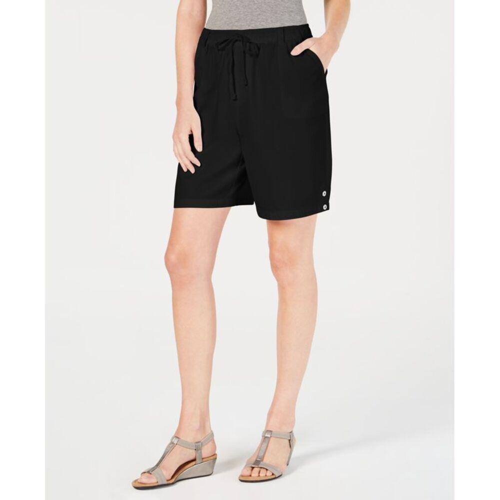 Karen Scott Cotton Drawstring Shorts